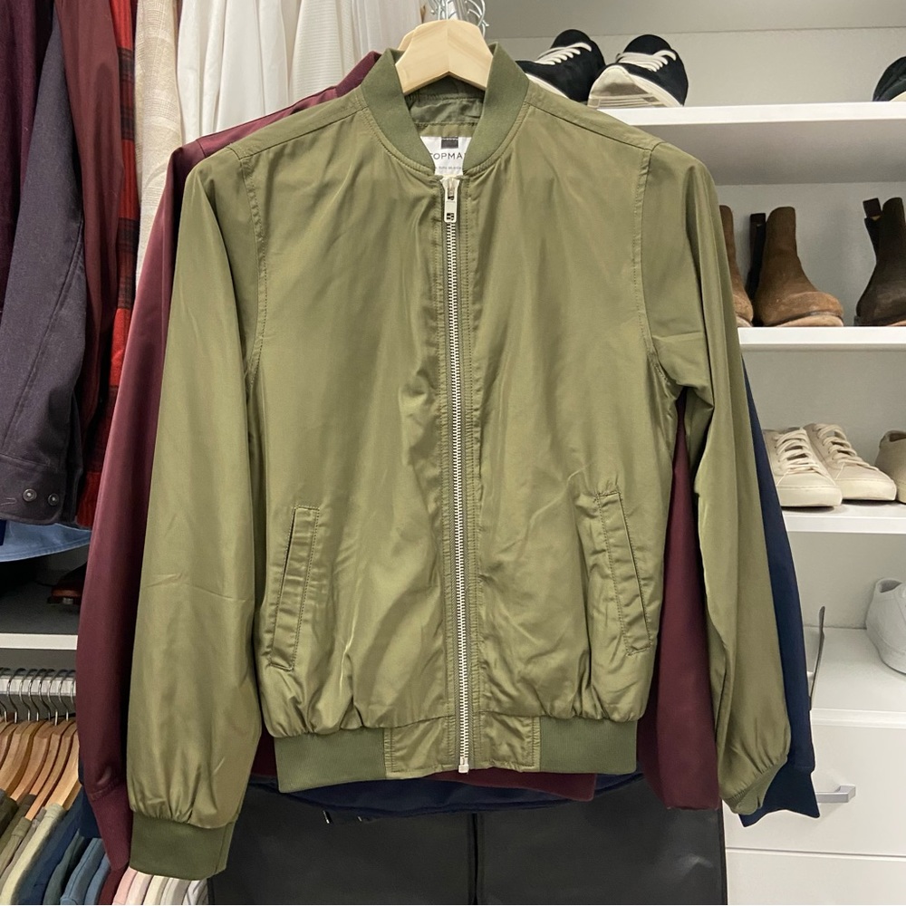 Topman Green Bomber Jacket